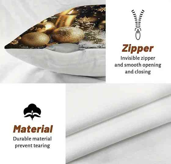 Комплект новорічних наволочок на подушки 2 шт Смела