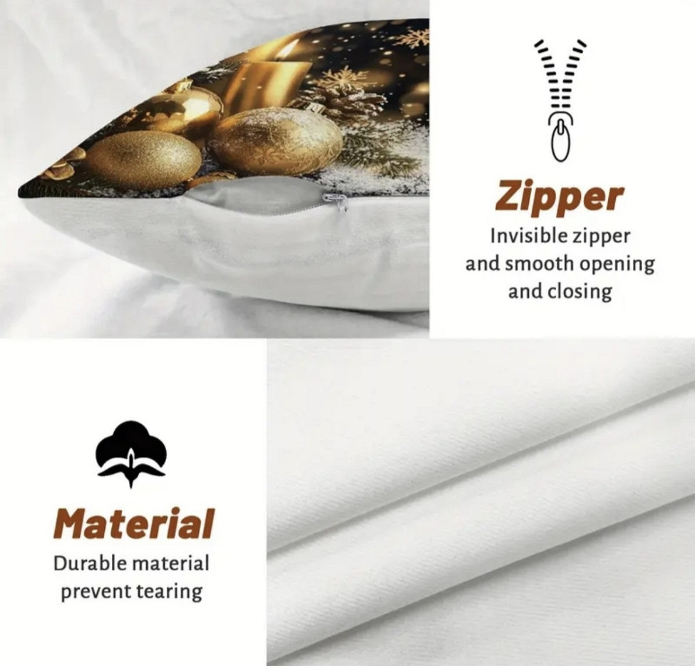 Комплект новорічних наволочок на подушки 2 шт Смела - изображение 2