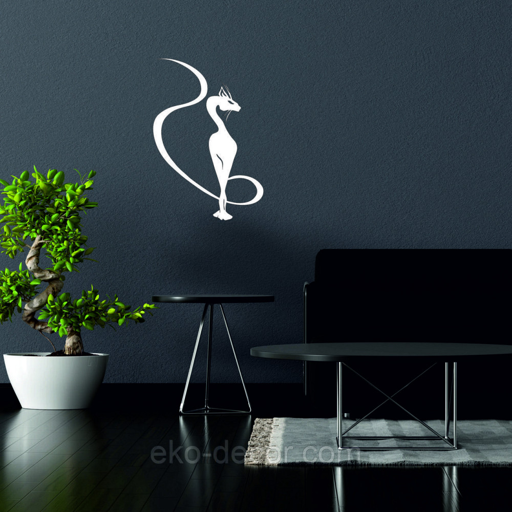 Декоративное настенное 3D Панно «Кот» Декор на стену с объемом 50*34 см, білий Киев - изображение 2