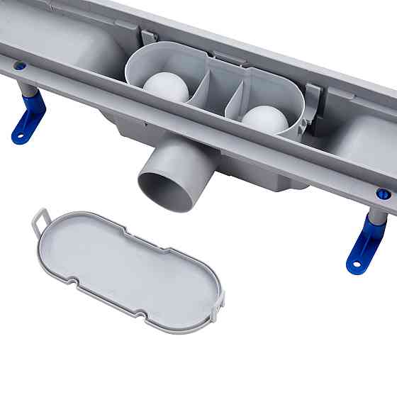 Трап Qtap Dry FA304-600 лінійний із сухим закривом і неіржавкою решіткою 600х73 Київ