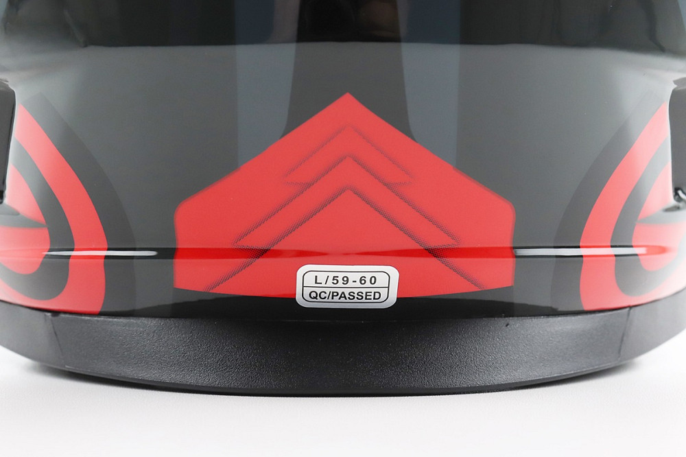 Шолом інтеграл, закритий BLD-М65 L (59-60см), ЧОРНИЙ/ЧЕРВОНО-СІРИЙ Київ - фото 7