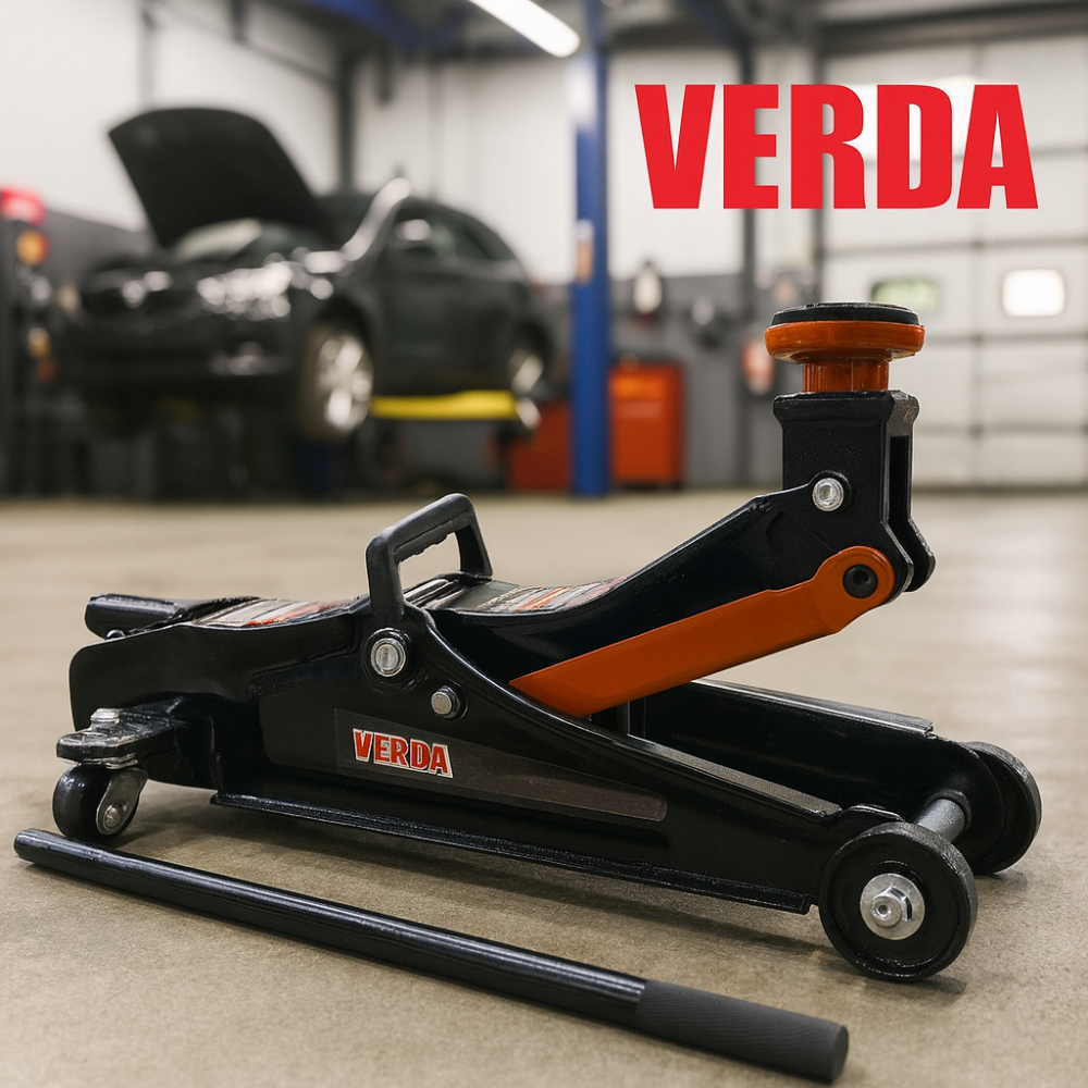 Домкрат гідравлічний для авто VERDA 2.5 тонни, висота до 360 мм  домкрат підкатний з колесами для гаража Львів - фото 1