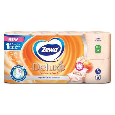 Туалетная бумага Zewa Deluxe Персик 3 слоя 8 рулонов (9011111035721/7322541171791) Винница - изображение 1
