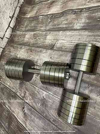 Гантелі набірні 2 по 60 кг Гантелі, гирі, штанги та диски металеві без покриття Київ