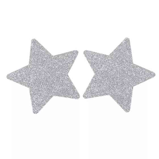 Стікіні для грудей Зірки 8 см сріблястий Київ