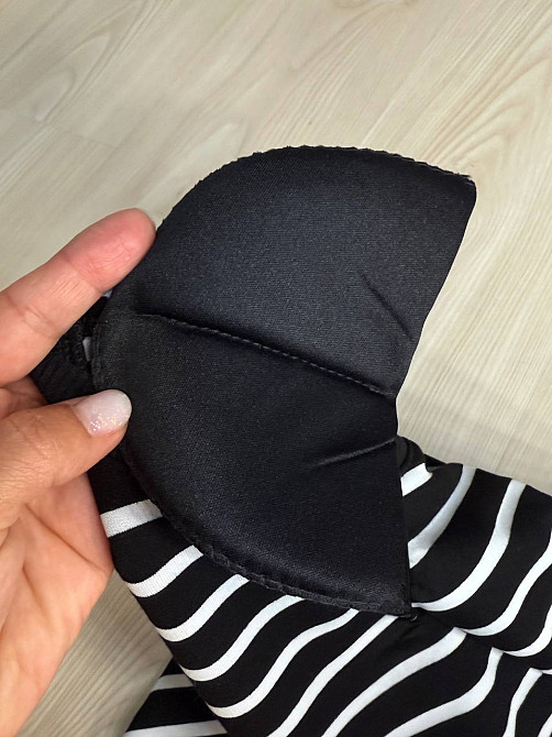 Лонгслів жіночий KEYYMOD 34094 у смужку з підплічниками оверсайз чорний, чорний, S Київ - фото 3