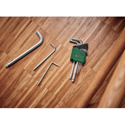 Ключ Bosch шестигранный, набор 9шт, шаровидный наконечник (1.600.A02.BX9) Винница - изображение 4