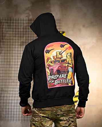 Мілітарі Худі Prepare for Battle black РП7392 Київ