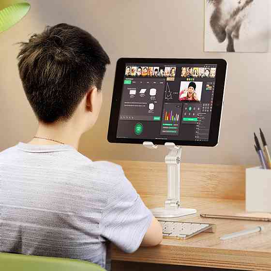 Настільний тримач підставка для телефону смартфону HOCO PH34 Excelente складаний колір білий 6931474734136 Одеса