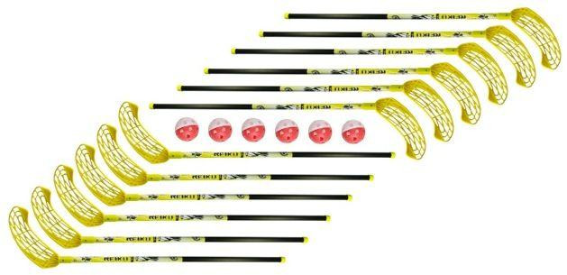 Набор для флорбола Unibros Reiku 95 см (12 палочек острых; ш+6 мячей) Киев - изображение 1