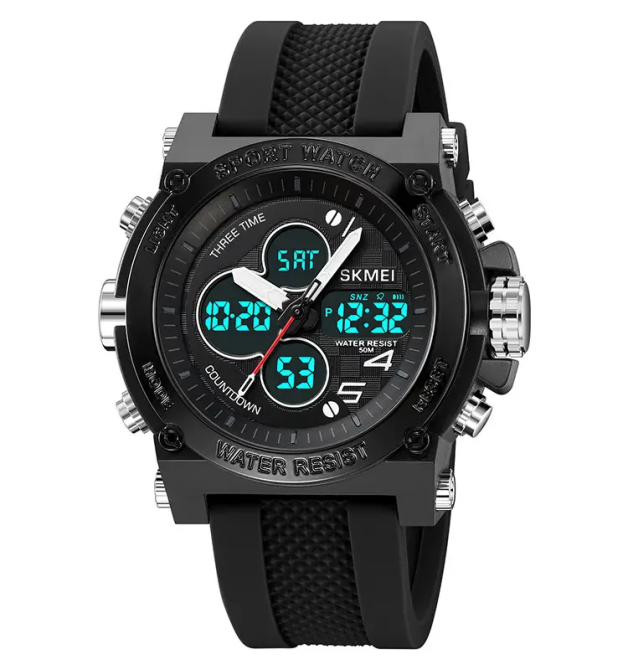 Часы мужские наручные спортивные Skmei 2065 (Черный с черным) Винница - изображение 3
