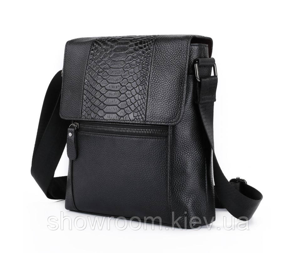 Чоловіча шкіряна сумка з клапаном Leather Collection (5062) Київ - фото 4