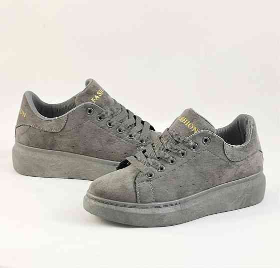 .Женские Кроссовки Серые A!exander Mc@ueen Слипоны Маквин Мокасины (размеры: 36,37,38) - 81-1 Днепр