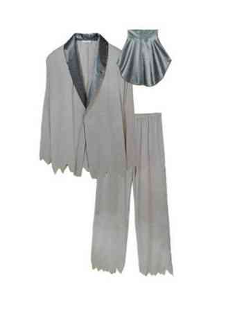 Чоловічий костюм Наречений для вечірки на Хелловін смокінг краватка брюки розмір M 48-50 сірий й Київ