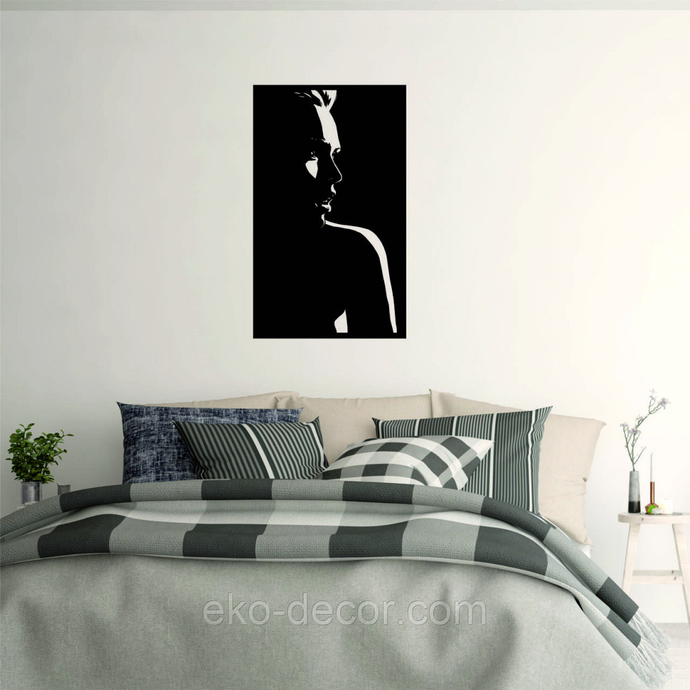 Декоративное настенное Панно «Девушка» Декор на стену 110*66 см, Черный Киев - изображение 6