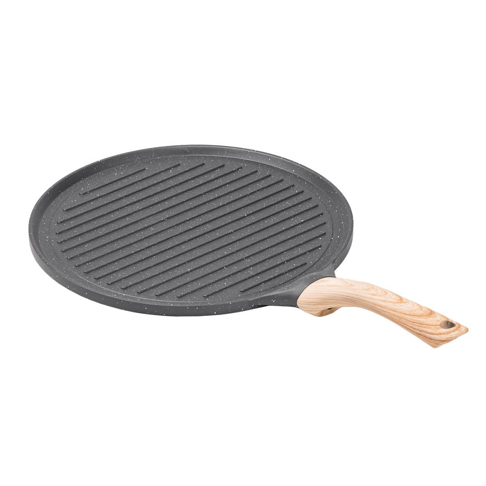Breakfast Сковорода гриль кругла Ø 26.5 см низька для індукційної плити з гранітним покриттям H Коломыя - изображение 4