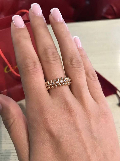 Кільце Cartier Juste un Clou «зубчики» | напилення рожеве золото | подарункове паковання в комплекті Одеса - фото 3