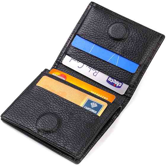 Невелике шкіряне портмоне для чоловіків з тисненням під крокодила CANPELLINI 21738 Чорне Київ