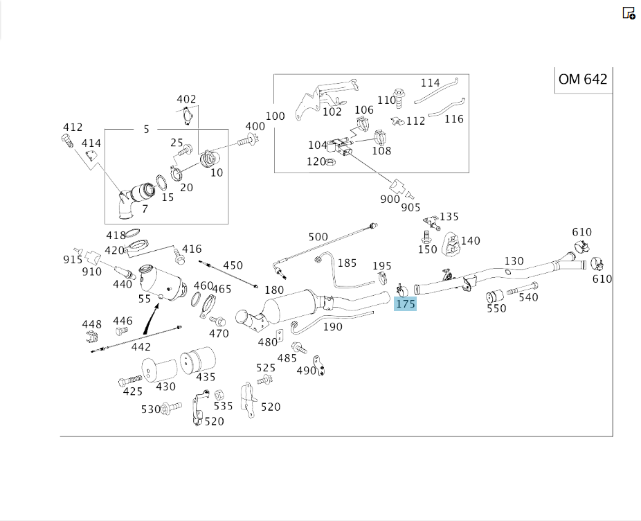 Mercedes-Benz  A0004901441 Хомут випускної труби глушника E-class W211 ML W164 R-class short W251 C-Class W205 GLC X253 C-class W203 CLK Coupe C209 E- Одеса - фото 12