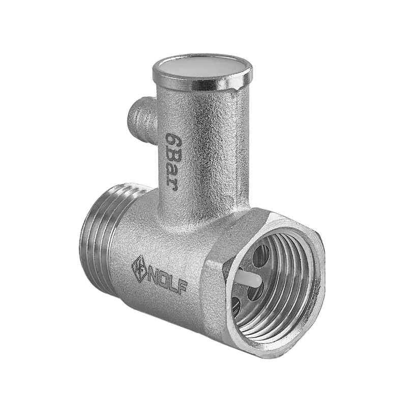 Клапан запобіжний для бойлера Nolf NF.3012 - 1/2" 6BAR нікельований (NF3249) Київ - фото 1