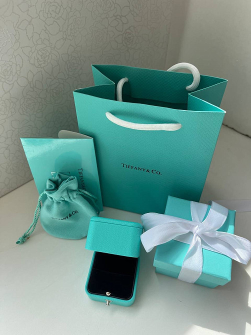 Tiffany / Тіффані подарункове паковання під кільце або сережки-гвоздики — коробочка, зовнішня коробочка, пакет, мішечок, картка Одеса - фото 1