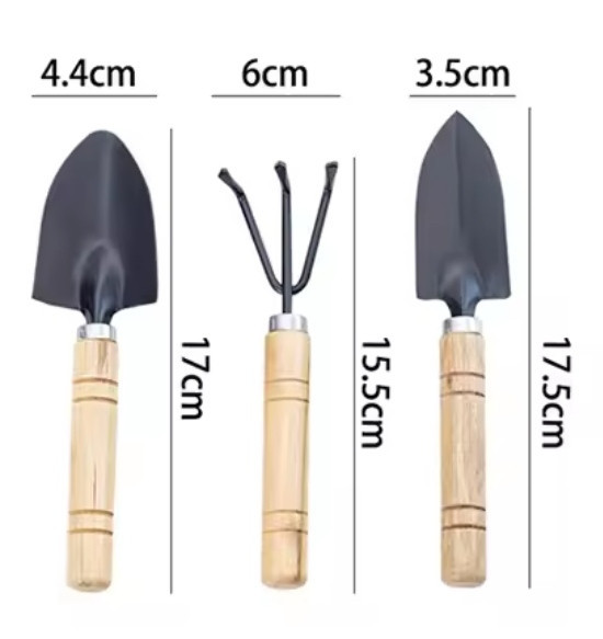 Мини-набор садовых инструментов 3 шт черный Киев - изображение 3