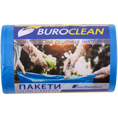 Пакеты для мусора Buroclean EuroStandart синие 35 л 100 шт. (4823078977854) Винница - изображение 1