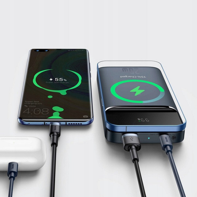 Бездротовий/Дротовий PowerBank 10.000 мАг 3,7 В 3 порти з індуктивною зарядкою Baseus (PPMT-03) Нововолинськ - фото 10