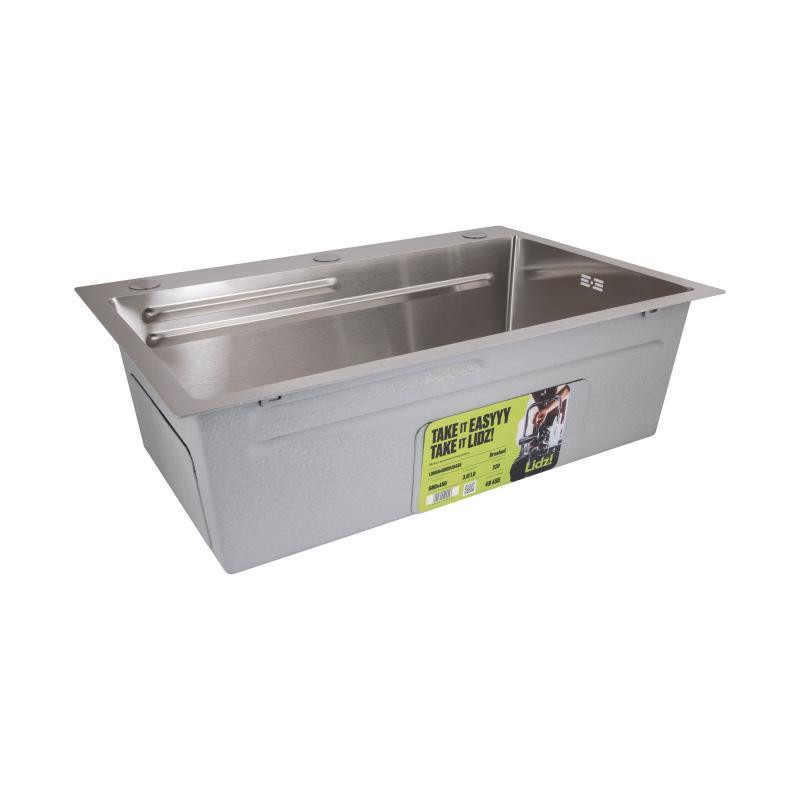 Мийка для кухні інтегрована Lidz Handmade H6845 Brushed Steel 3,0/1,0 мм LDH6845BRU49455 Київ - фото 5