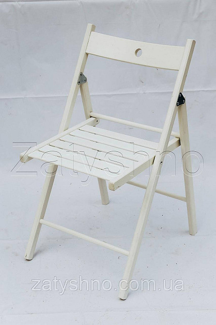 Стілець білий складаний з бука Київ - фото 2