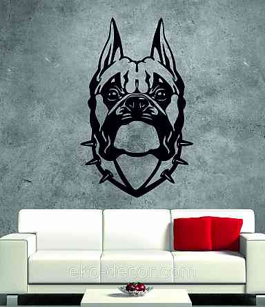 Декоративное настенное Панно «Боксер», Декор на стену 110*70 см, Черный Киев