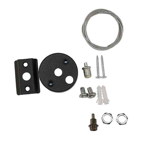 Тросовий підвіс з стельовою базою 1м для магнітної трекової рейки  (1 трос/набір), Чорний Дніпро