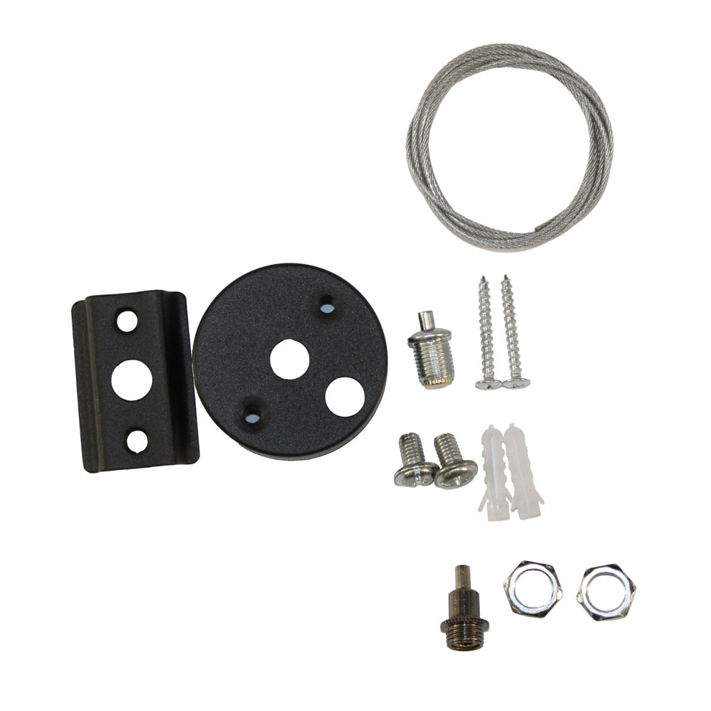 Тросовий підвіс з стельовою базою 1м для магнітної трекової рейки  (1 трос/набір), Чорний Дніпро - фото 1