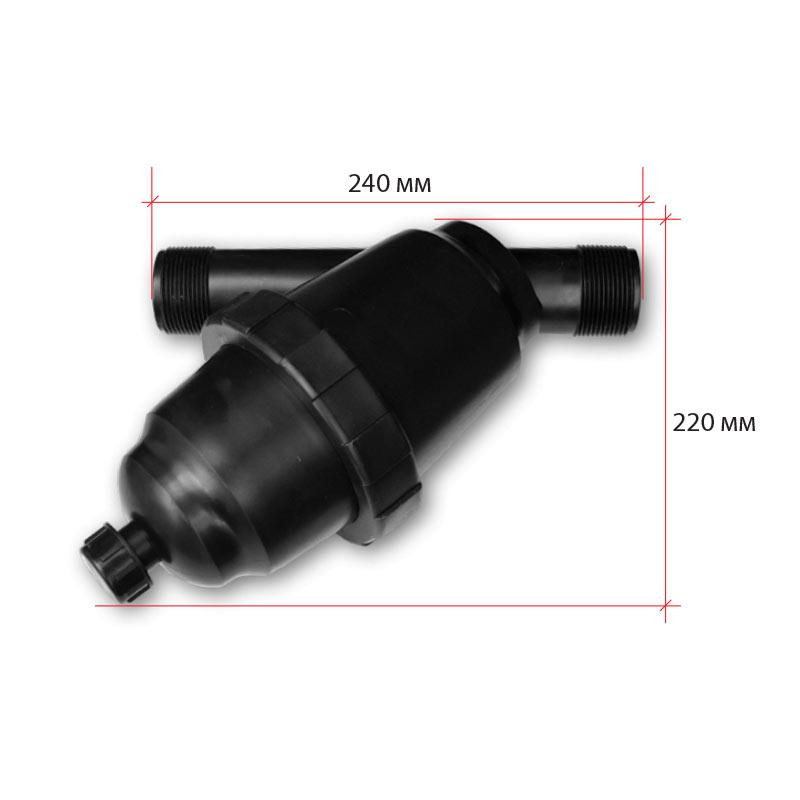 Фільтр дисковий із зовнішньою різьбою 1 1/4, 120 мesh, DSF-114DML Київ - фото 2
