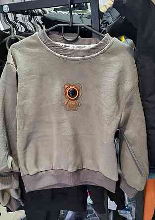 Детский велюровый утепленный свитшот космонавт для мальчиков 5,6,7,8 лет Николаев