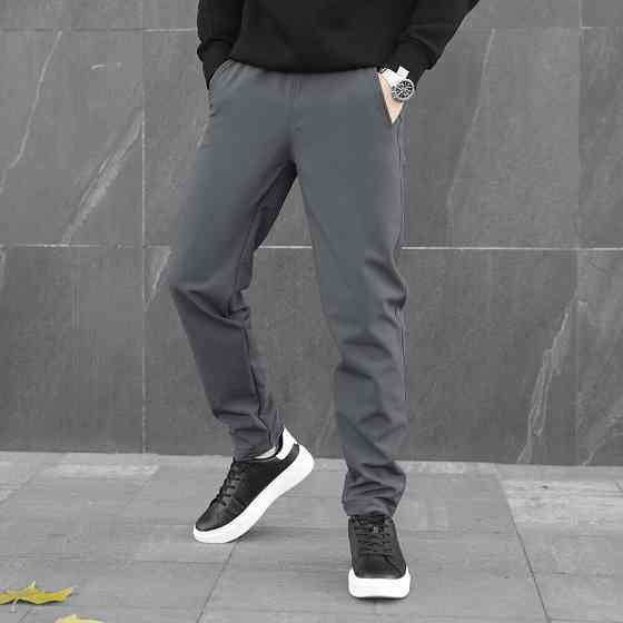 Штани із софтшелу для чоловіків весняні осінні сірі Pobedov Point Київ