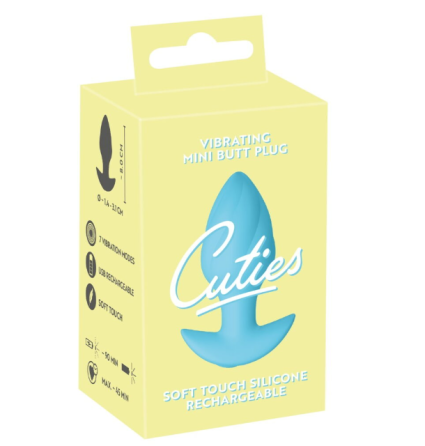 Анальна пробка з вібрацією Vibrating Mini Butt Plug Blue Sex Aura Київ