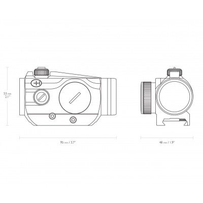 Коліматорний приціл Hawke Vantage 1x25 - Weaver 3 MOA Dot (12103) Вінниця - фото 4