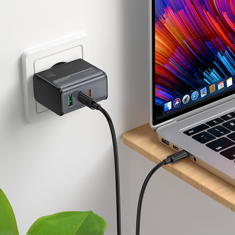 Мережевий зарядний пристрій HOCO CS75A Star Speed PD70W(2C1A) charger midnight black Одеса - фото 8