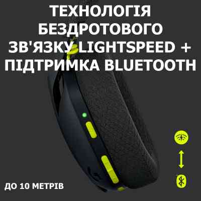 Навушники Logitech G435 Lightspeed Wireless Gaming Headset Black (981-001050) Вінниця