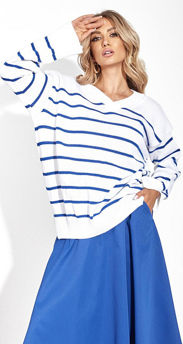 Свитер в полоску с мысом (48-52) Киев - изображение 1