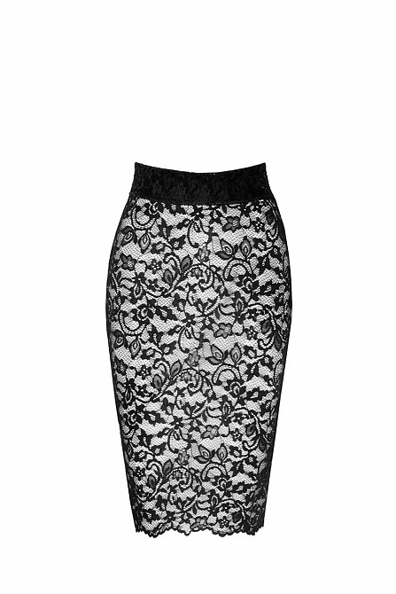 Кружевная юбка Noir Handmade Ambivalence F302 со шнуровкой, черная, L Sex Aura Киев - изображение 7