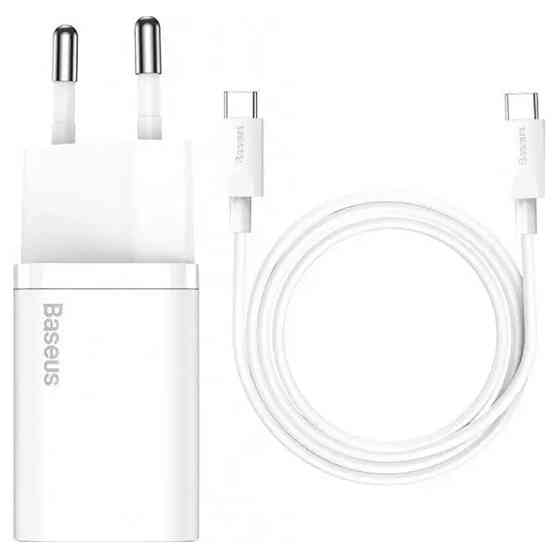Сетевое зарядное устройство Baseus Super Silicone PD Charger 25W Cable Type-C to Type-C 3A (1m) белый Львов
