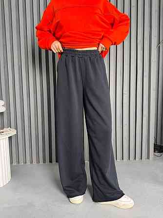 Женский стильный повседневный костюм из трехнитки диагональ Красный Одесса