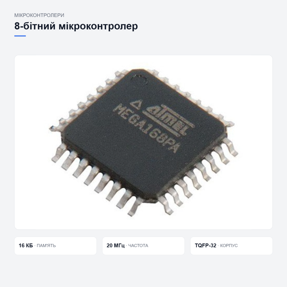 Мікроконтролер ATmega168PA-AU для електроніки Київ - фото 15