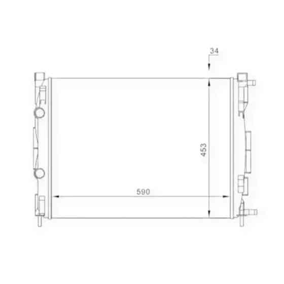 Радиатор охлаждения двигателя автомобиль Рено Megane II, Scenic II 1.5D-2.0 02- 374336 Мукачево