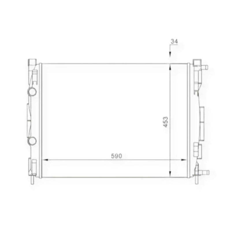 Радиатор охлаждения двигателя автомобиль Рено Megane II, Scenic II 1.5D-2.0 02- 374336 Мукачево - изображение 1