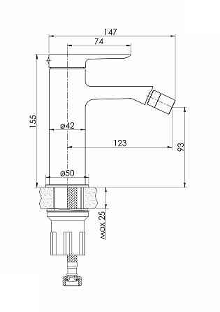 Змішувач для біде VOLLE LIBRA de la noche чорний 1521.020104 Київ