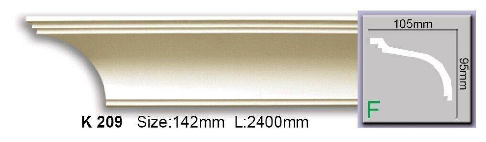 Карниз гладкий поліуретановий Harmony K 209 Дніпро - фото 1