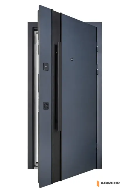Двері вуличні, модель 591 Pulse RAL 7021Т/ВСМ мдф+vinorit Білий З ТЕРМОРОЗРИВОМ 860 Київ - фото 3